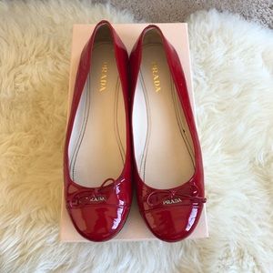 Beautiful red Prada flats